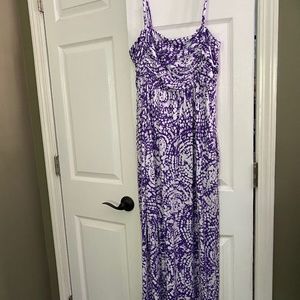 Chico's Maxi Dress - Purple & White